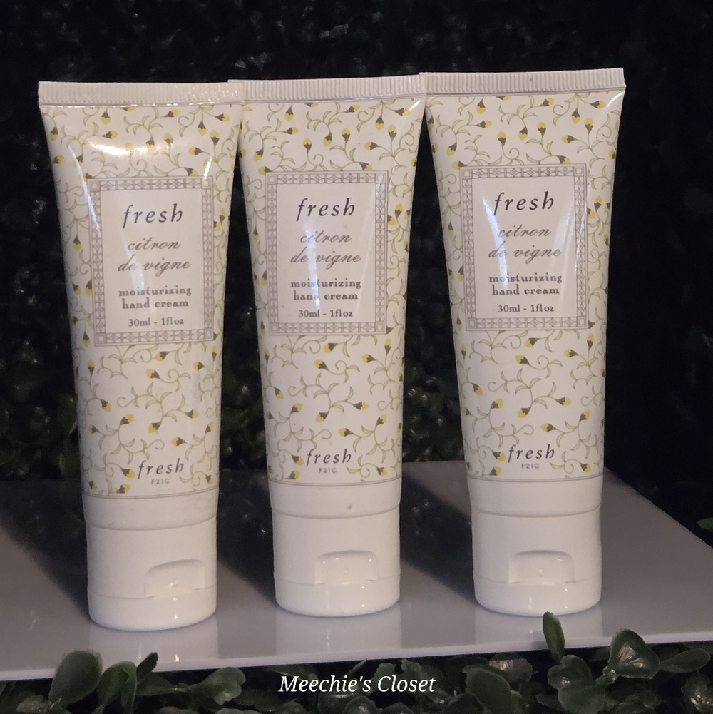 Fresh Citron de Vigne Moisturizing Hand Cream 30 ml / 1 fl oz X3
